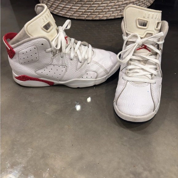 Jordan Other - Jordan Kids White and Red High-Top Sneakers
